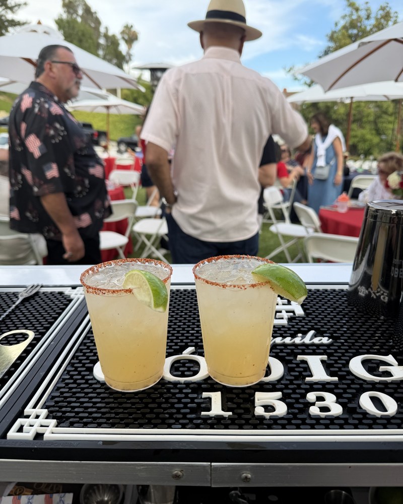 Spicy margaritas served at a Belle For A Shot outdoor event