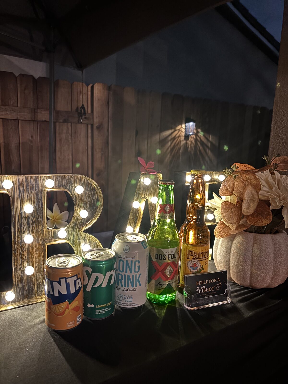 Styled mobile bar setup by Belle For A Shot